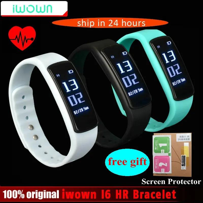 

IWOWN I6 HR Smart band Heart Rate Monitor Smart bracelet Sport Wristband Bluetooth 4.0 Smart Band Fitness Tracker VS Mi Band 1S