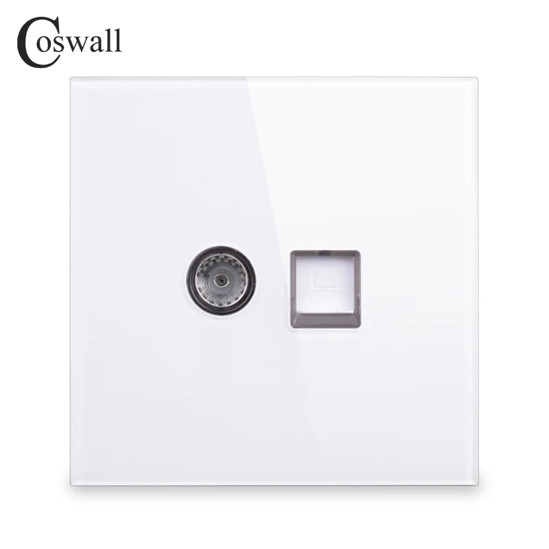 Панель Coswall из закаленного стекла CAT5E RJ45 разъем для передачи данных через