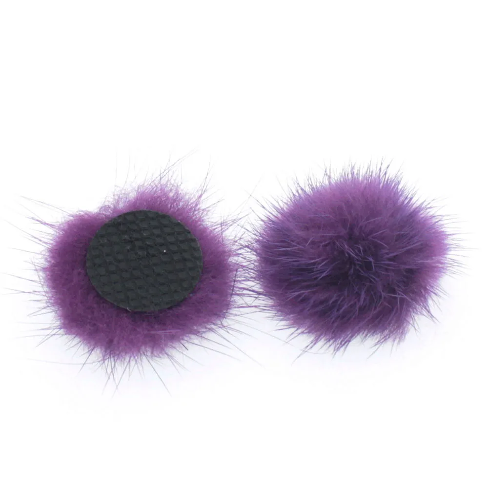 100pcs Genuine Mink Fur Halfsphere Ball Fur Pom Pom Flower/jewelry findings/Ring Earrings Necklace making/diy accessories
