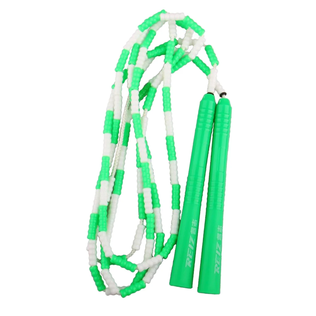Beaded Jump Rope 280cm Fitness Skipping Rope for Kids Men and Women Beginners Indoor Outdoor Exercise Adjustable & Lightweight
