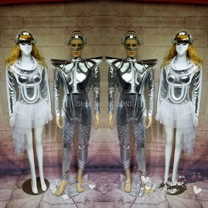 Fashion-Space-Show-Future-Warrior-Silver-Party-Clothes-Catwalk-Model-Show-Nightclub-Bar-Dance-Team-Event