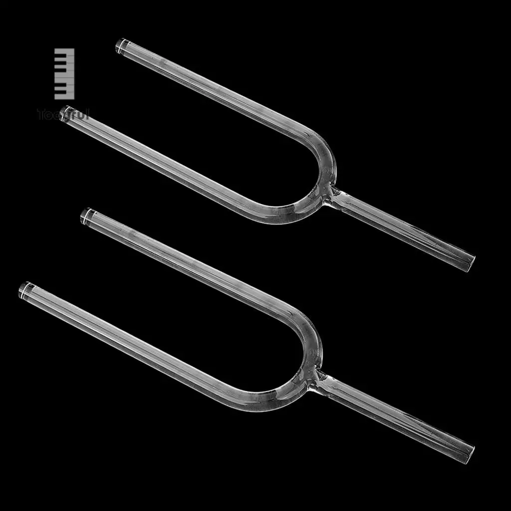 

Tooyful 2 pieces Crystal Tuning Fork Singing Bowl for Meditation Yoga Perfect Sound 10-12mm