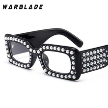 WarBLade полный жемчуг G Квадратные прозрачные линзы очки для мужчин и женщин Роскошные Брендовые очки дизайнерские модные мужские женские оттенки Новинка
