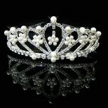 Свадебные хрустальные стразы, корона, сердце, корона, Посеребренная, для женщин, детей, диадемы, гребень для волос, повязка на голову