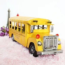 Креативное украшение для телевизора для гостиной, украшение из желтого железа, домашний интерьер, античный, современный, минималистичный, модный стиль, автобус