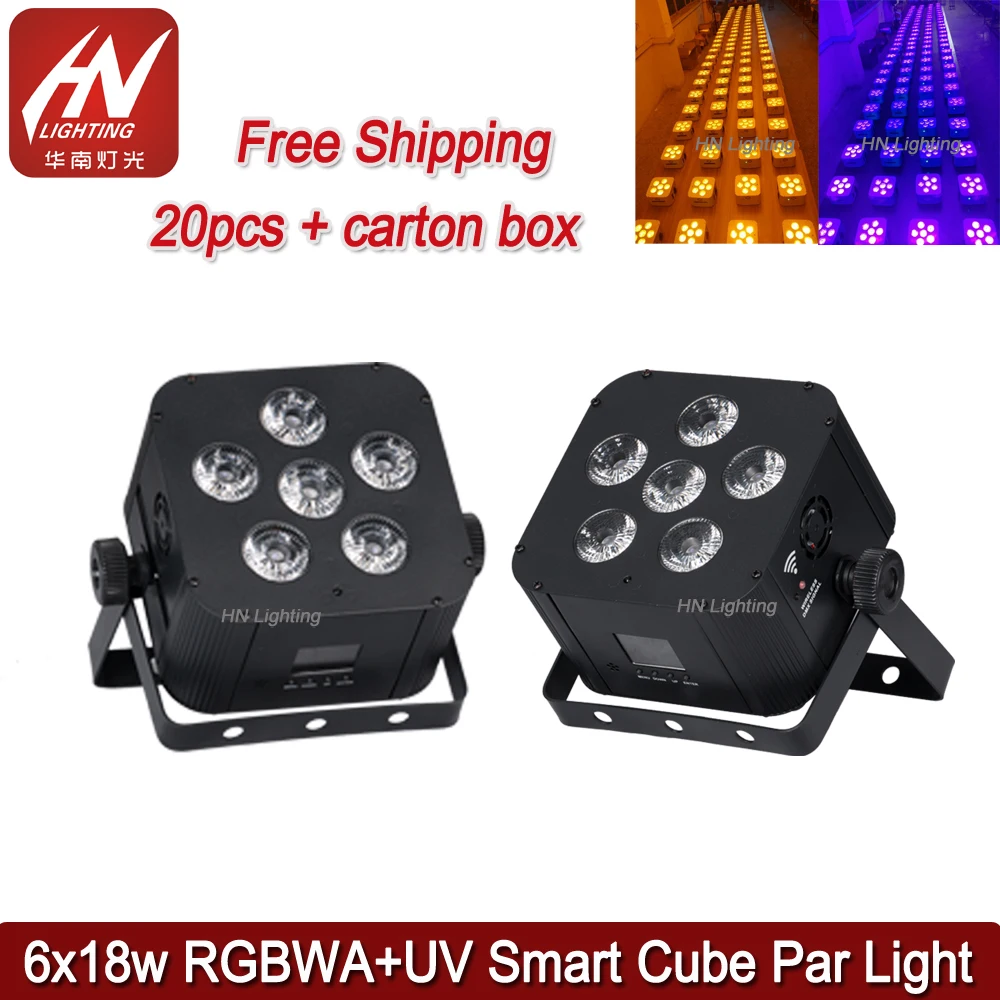 20 шт. батарея par 6x18 Вт RGBWA UV LED PAR Wash Light Wireless Up светильник er | Лампы и освещение