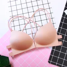 Женские сексуальные бюстгальтеры с пряжкой спереди, бюстгальтер для маленькой груди, красивое нижнее белье для молодых девушек, топы без косточек, бюстгальтер пуш-ап, новинка