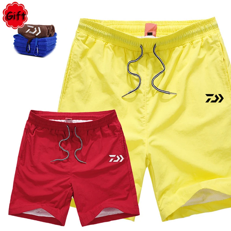 

New 6 Colors Daiwa Fishing Pants Waterproof Breathable Lightweight Beach Pants Loose Men's Knee Length Fishing Shorts