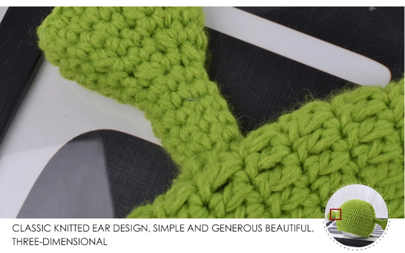 Cosplay Funny Men Cap Knit Green Monster Skullies Hat With Ears Winter Spring Beanie Hats For Women Men Halloween Gift  (10)