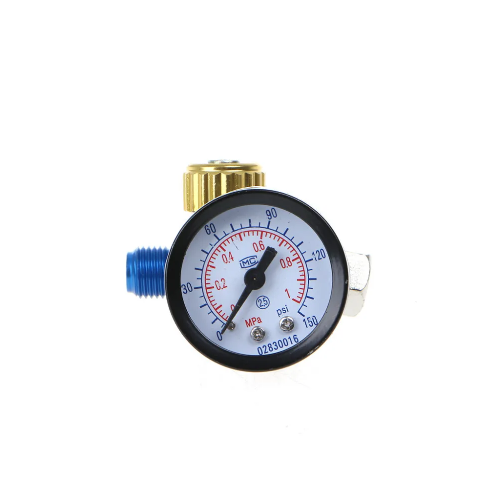 Mini lightweight BSP HVLP Spray Gun Air Regulator Tool Pressure Gauge