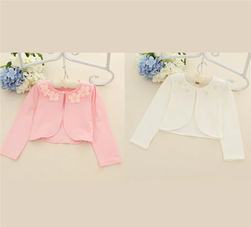 

iEFiEL 2017 Girls Flower Long Sleeve Spring Wedding Faux Fur Bolero Brand Design Baby Girls Formal Party Coat Kids Wedding Cape