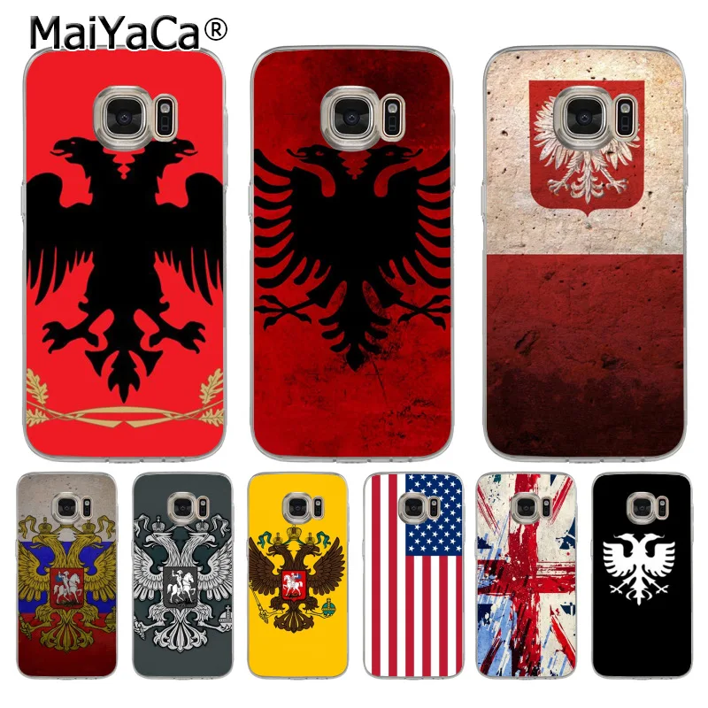 MaiYaCa Albania Russian USA UK flag Coque Shell Phone Case