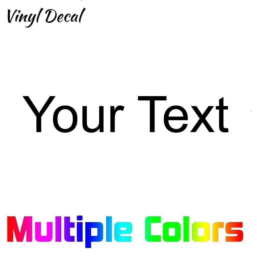 Custom Text Decal Your Text vinyl die cut stickerin Wall Stickers from