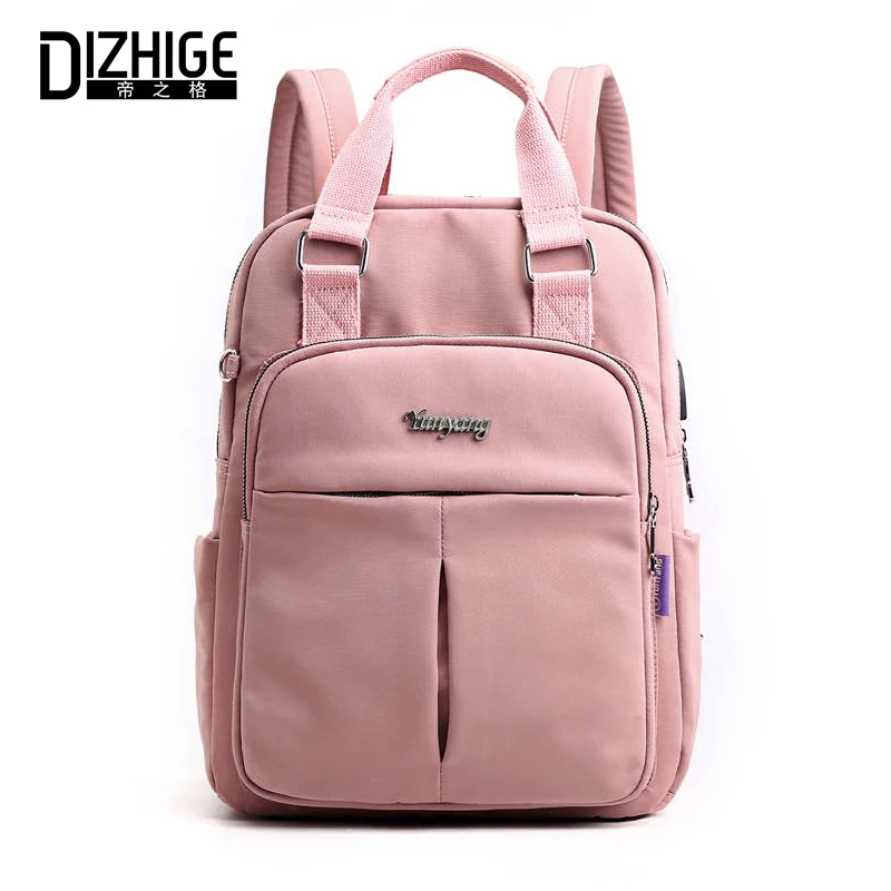 

DIZHIGE Brand Casual Large Capacity Nylon Women Backpack High Quality School Bag For Women Multi-pocket Female Zipper Travel Bag