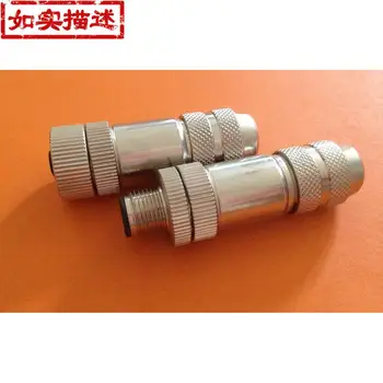 

1pcs/lot M12 aviation plug metal head sensor plug shield connector 4 core 5 core 8 core (A/B/Dcore)