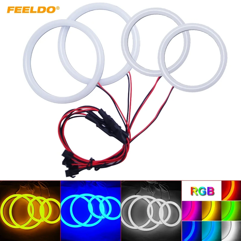 

FEELDO 1Set Car Xenon Cotton Angel Eyes Halo Ring Light DRL For BYD F6 Headlight
