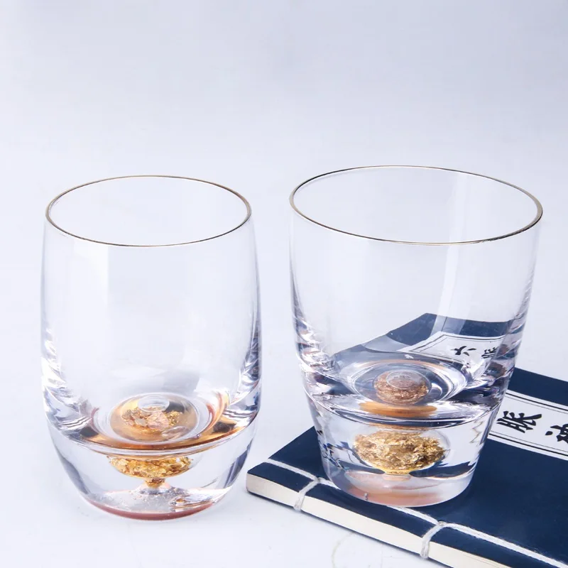 

Glass cups, crystal cups hand-made cups gold cups Japanese style tea cup
