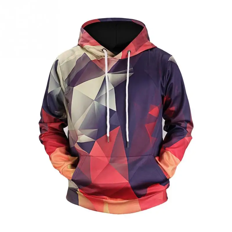 

Men Fashion Style Polyester 3D Printed Long Sleeve Hooded Pullover Hoodies Sweatshirt