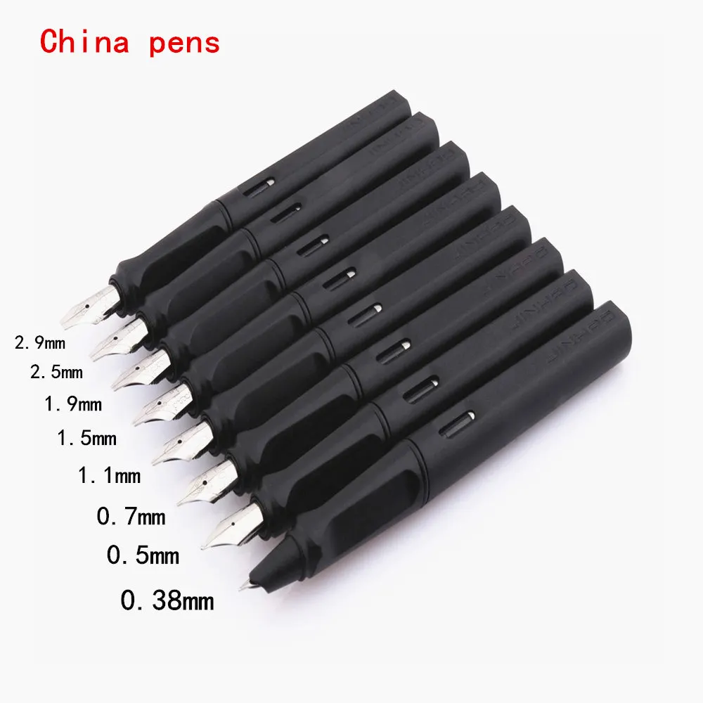 

Luxury Jinhao 878 Matt black English calligraphy Duckbill parallel Art pen flower body Flat Nib Tibetan Arabic Fountain Pen