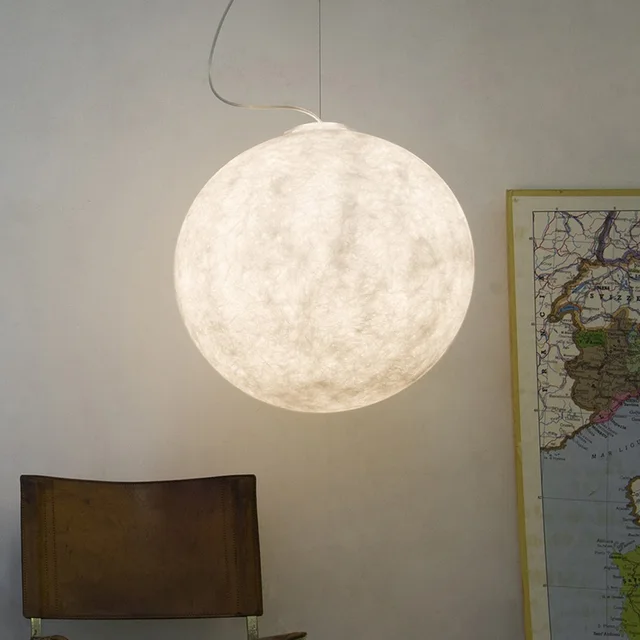Modern Pendant Lights Atmosphere Moon Hanging Lamp Round Ball Modern Pendant Lights Atmosphere Moon Hanging Lamp Round Ball Home Lighting For Kitchen Light