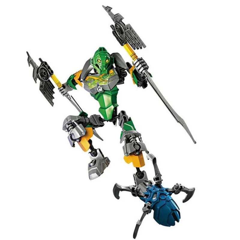 Новая маска Bionicle светильник Bionicle Lewa Jungle Хранитель рощи строительный блок совместим с 71305 игрушками - Цвет: 707-1