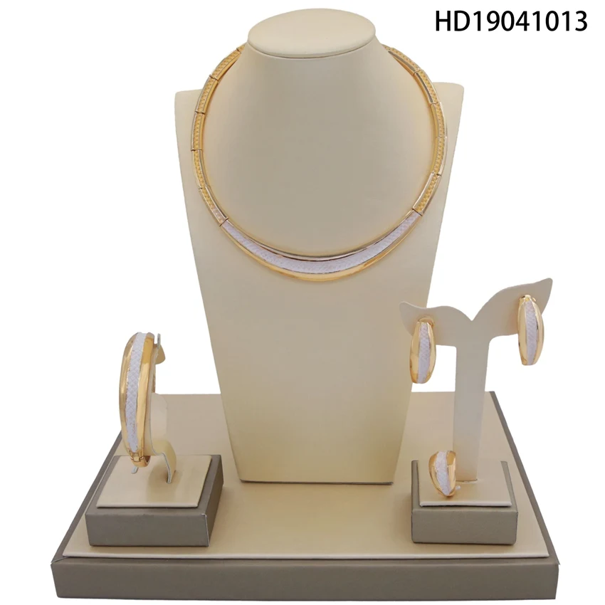 

Yulaili New Arrivals Yellow And White With Elegant And Generous Beauty Jewelry Set For Women Wedding Party Occasion
