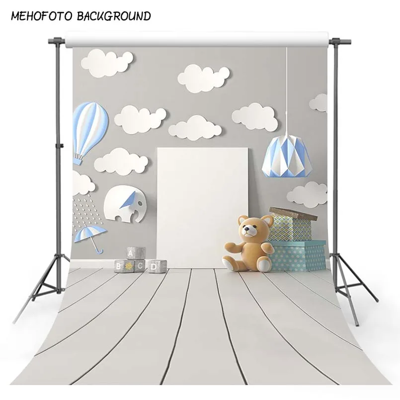 Фон для фотосъемки MEHOFOTO с медведями детского дня рождения|Фон фотосъёмки| |