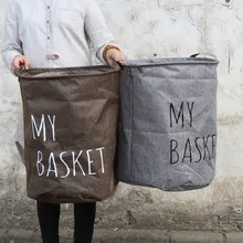 Ведро для белья для дома и сада Zakka домашняя корзина для хранения нейлоновая одежда баррель большая хлопковая ткань для домашнего интерьера