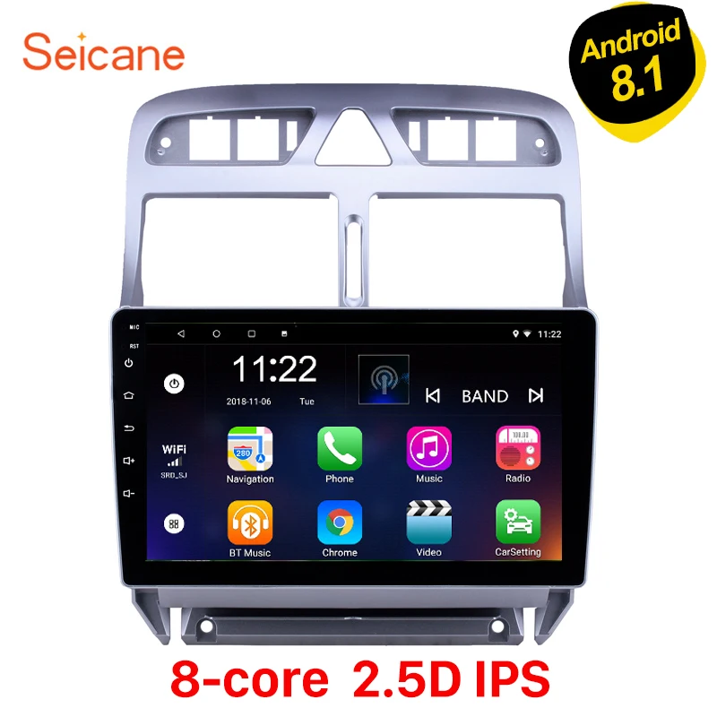 

Seicane Android 9.0 Car Radio GPS Navigation Unit Player for 2007-2009 2010 2011 2012 2013 Peugeot 307 support DVR Carplay SWC