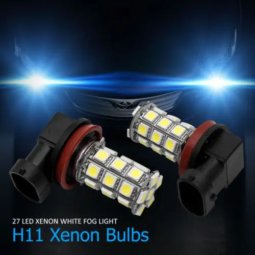 2X H8/H11 27 SMD 5050 Светодиодный светильник комплект яркий белый туман s головной лампы
