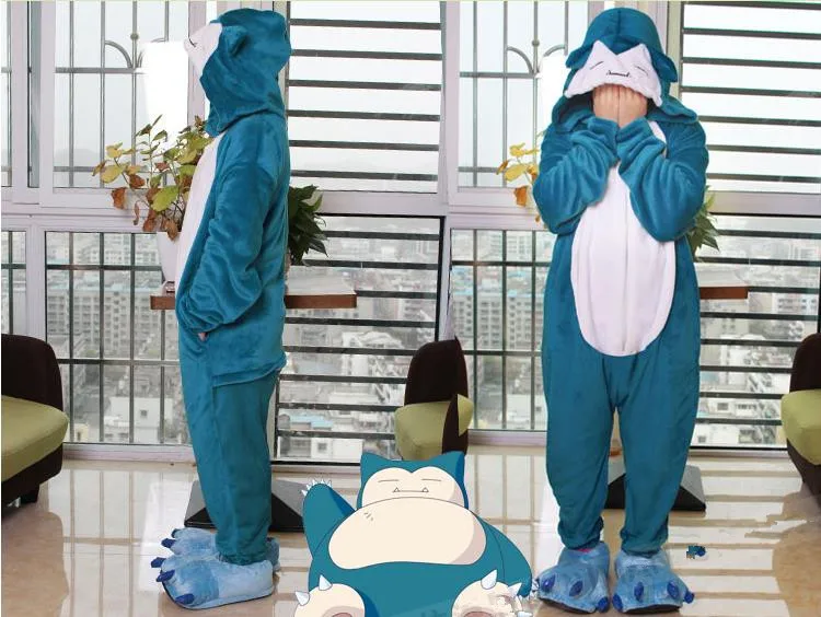 Покемон Snorlax/Charmander/Пикачу пижамы унисекс Хэллоуин фланелевые пижамы Косплей костюмы модные костюмы