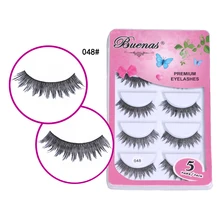 50 пар Buenas 048 ручная работа накладные ресницы натуральные накладные ресницы, пучок Накладные ресницы Густые ресницы для наращивания искусственные накладки