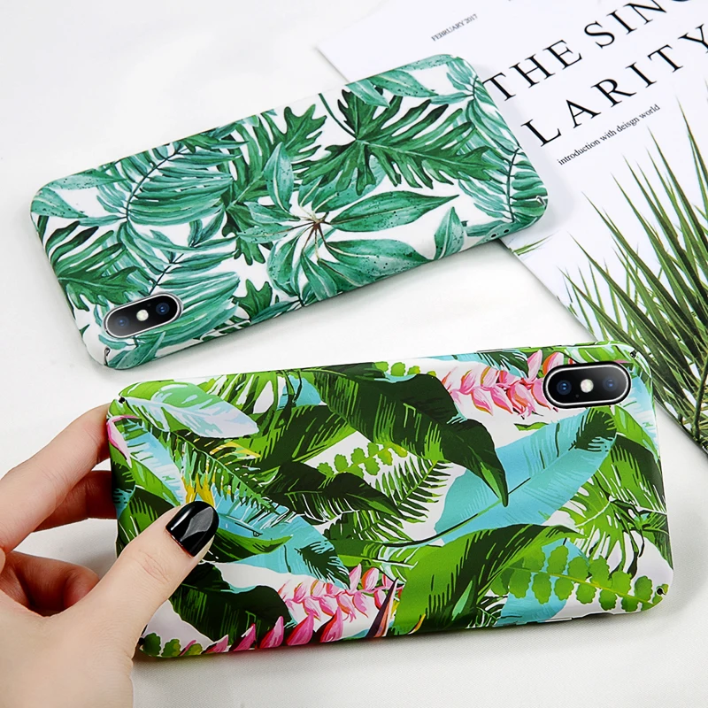 Moskado Vintage Flower Phone Case For iphone X XS MAX XR For iphone 6 6s 7 8 Plus Green Leaves For iphone 7 Hard PC Full Cover Moskado Vintage Flower Phone Case For iphone X XS MAX XR For iphone 6 6s 7 8 Plus Green Leaves For iphone 7 Hard PC Full Cover