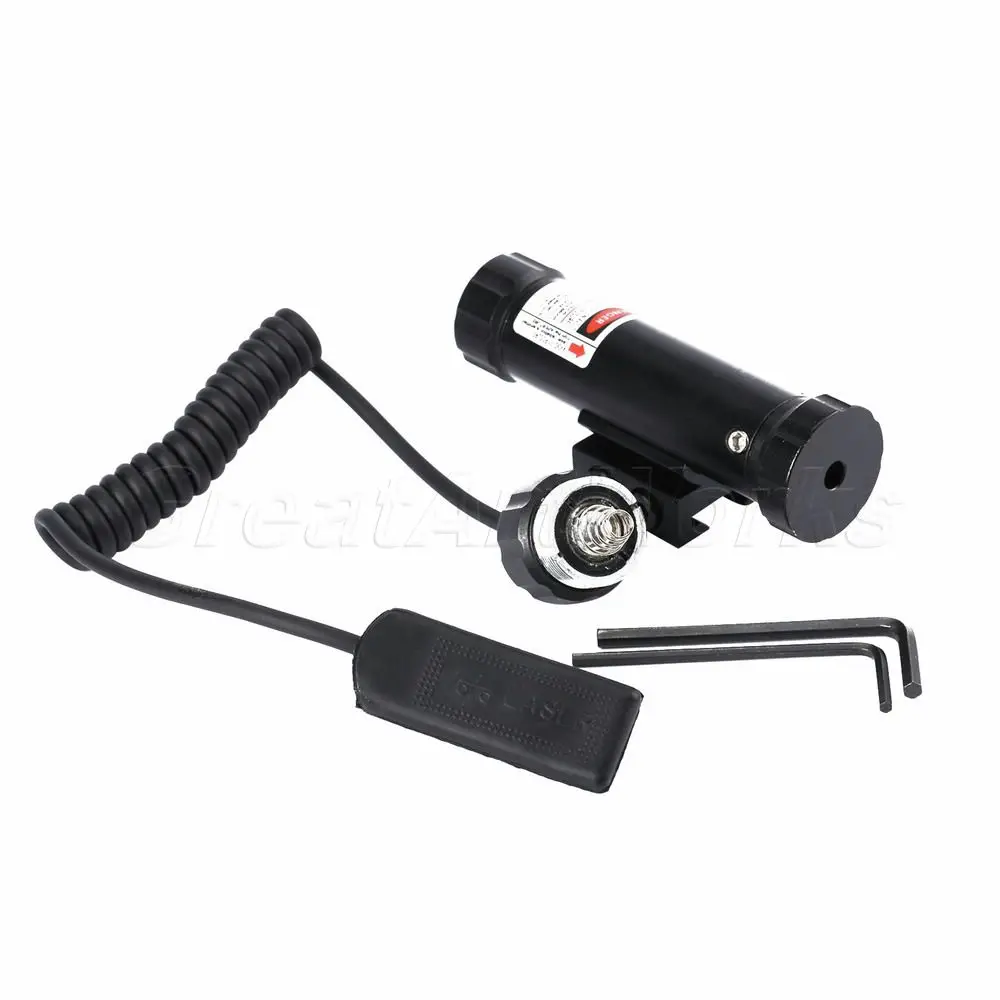 Mini Red Laser Sight Aluminum Alloy Airsoft Scope Dual Switch 20mm Rail Mount for Hunting Pistol