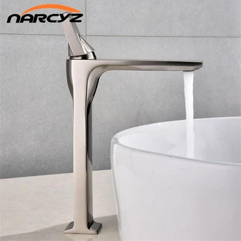 

Basin Faucet Retro Nickel Faucet Bathroom Sink Faucet Single Handle Hole Deck Vintage Wash Hot Cold Mixer Tap Crane XT-417
