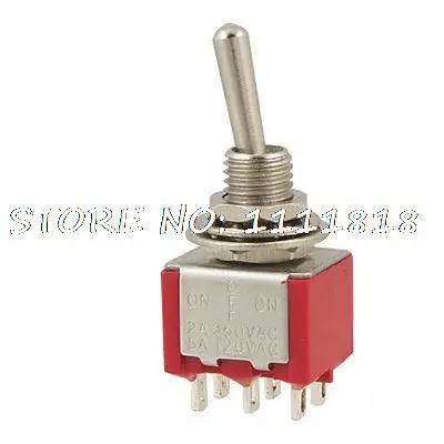 AC 250V/2A 120V/5A 6 Pin DPDT Toggle Switch 3 Postions | Обустройство дома