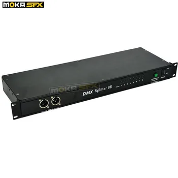 

2pcs/lot Stage Light DMX512 Controller Splitter Stage Equipment 8 Way DMX Signal Amplifier Distributor For Party Stage Machine