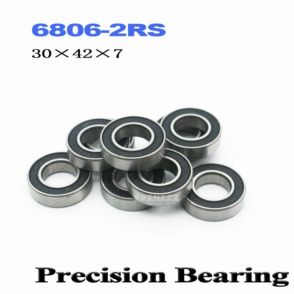 6806 2RS Bearing ABEC 1 30x42x7 mm Thin Section 6806 2RS Ball Bearings ...