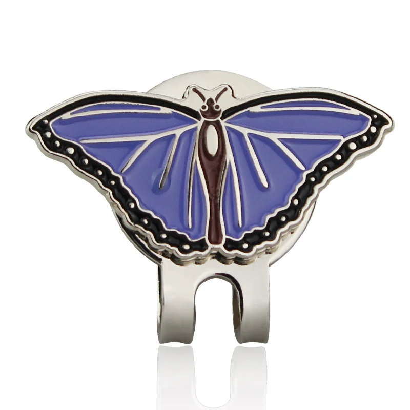 الفراشة الزرقاء مع بلورات كرة جولف ماركر-W/علاوة المغناطيسي مشبك للقبعة الفراشة الزرقاء مع بلورات كرة جولف ماركر-W/علاوة المغناطيسي مشبك للقبعة