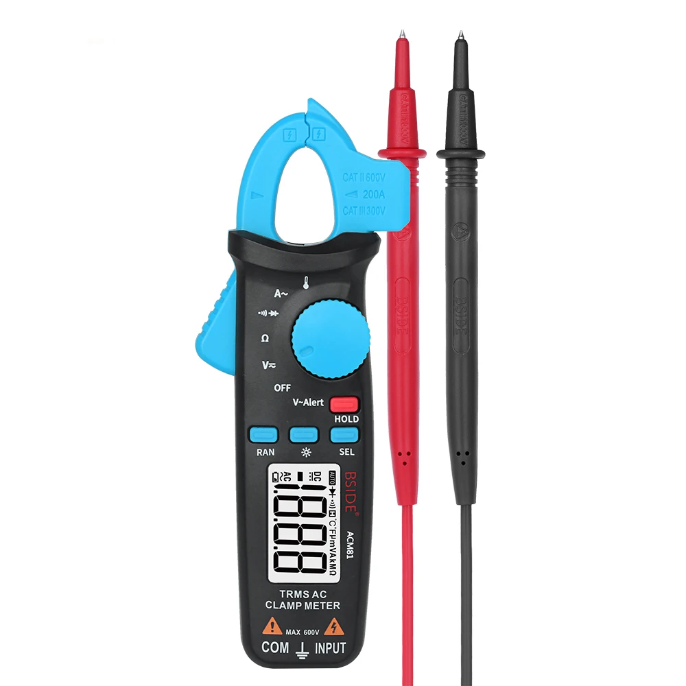 

2019 Digital Multimeter With Back Clip Acv/dc Electrician Handheld Tester Multi Portable Clamp Meters Current Test Diode Teste
