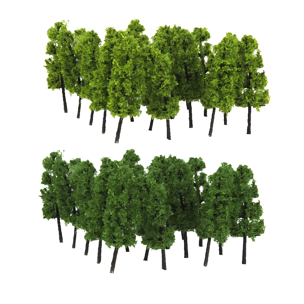 1/200 Train Model Trees & 1/150 Plastic Train Layout Scenery Model Trees Train Set Accessories Mini Scenery Landscape Trees