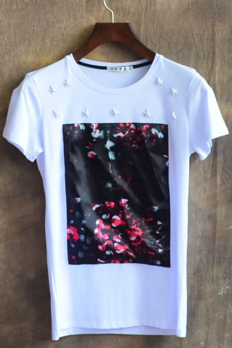 Youth Rivet Patch Tshirt font b Mens b font T font b Shirts b font Fashion