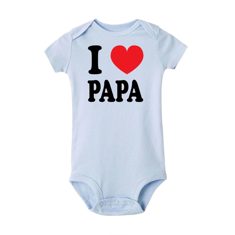 

I LOVE PAPA letter print 2019 Kids Baby Boy Girl Letter Printed Cotton Romper Short Sleeve Jumpsuit Clothes Outfit boy and girl