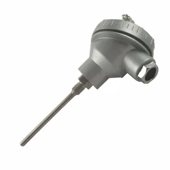 

PT100 Thermocouple Temperature Sensor Probe Fixed ThreadIntegral Temperature Transmitter 4-20ma Output 24V DC