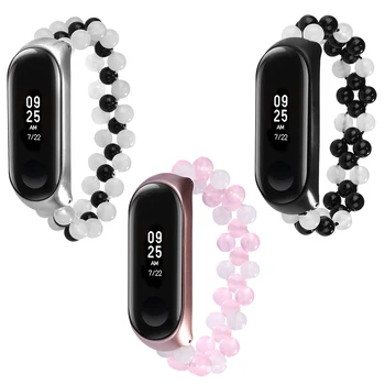 

Ceramic Beads Watch Strap For Mi Band 3/4 Bracelet Smart Watchband For Xiaomi Mi Band 3/4 Wristband Replacement Accosseries