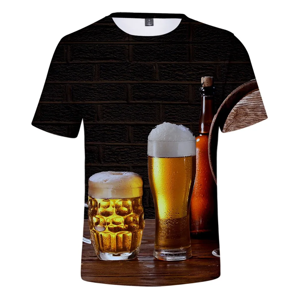 

Men's Tshirt Camisetas Summer Short sleeve Male Tee shirt Beer Festival New Style 3D Printing O-Neck t shirt Camisetas hombre