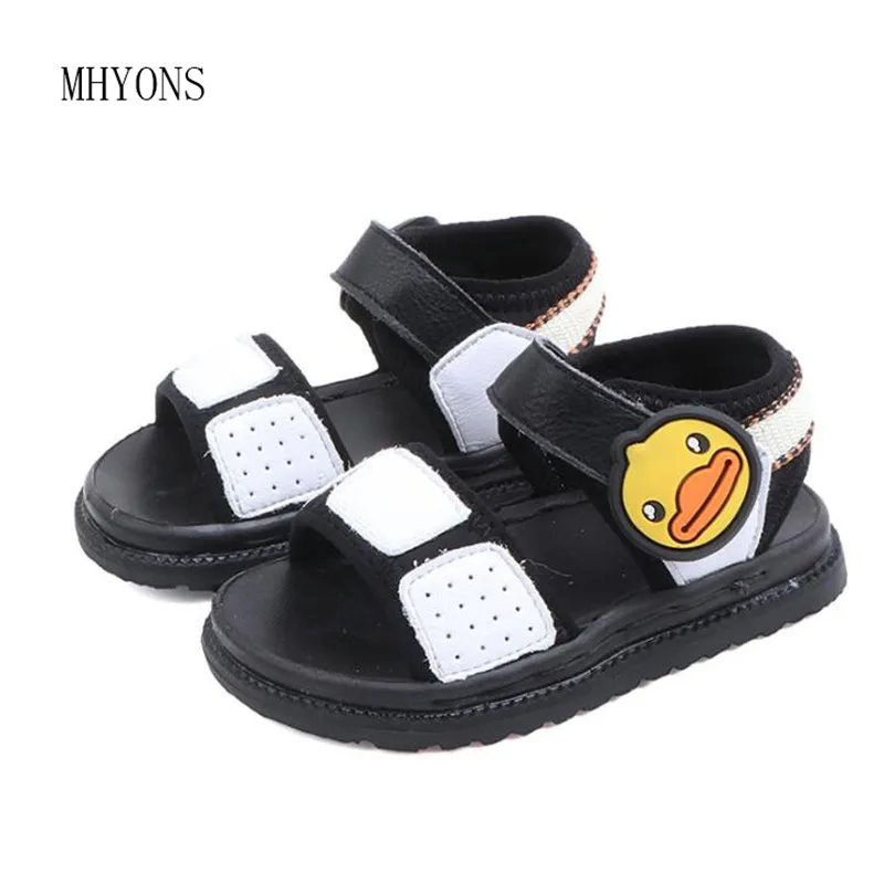 

MHYONS 2019 summer new casual children's shoes baby boy small yellow duck summer beach sandals soft bottom baby toddler shoes