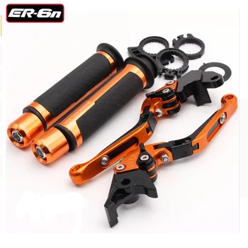 

Motorcycle Adjustable Folding Brake Clutch Levers Handlebar Hand Grips For KAWASAKI ER6N ER-6N 2009 2010 2011 2012 2013 2014-15