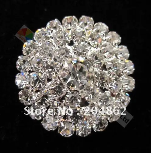 

200pcs 25mm Round Metal Clear Czech Crystal Rhinestone Button Centerpiece Gold Sliver Tone For DIY browbands Weddong Decoration