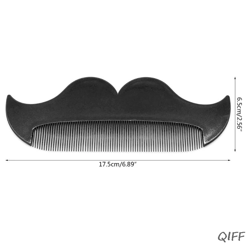 Портативная пластиковая расческа в форме усов, гребни для волос, инструмент для укладки для мужчин